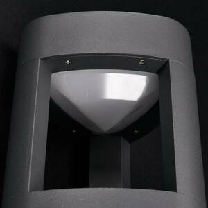 Pirron LED kültéri fali lámpa, háromszög alakú, alumínium, fekete kép