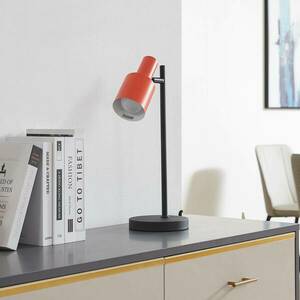 Lindby Ovelia asztali lámpa, narancs/fekete, vas, E27 kép
