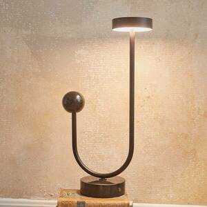 AYTM Grasil LED-es asztali lámpa, fekete, márvány, magasság 56 cm kép
