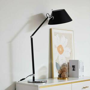 Lucande asztali lámpa Dansari, fekete, fém, állítható, állítható kép