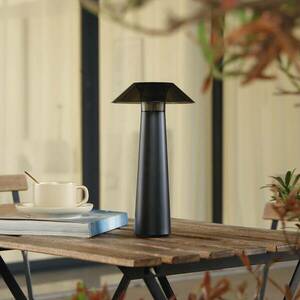 Lindby LED-es, újratölthető kültéri asztali lámpa Gomba, fekete, kép