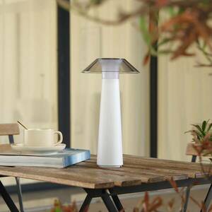 Lindby LED-es újratölthető kültéri asztali lámpa Gomba, fehér, kép