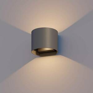 Calex LED kültéri fali lámpa ovális, fel/le, magasság 10cm, antracit kép