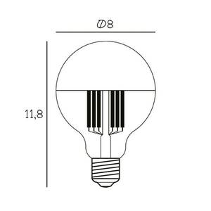 LED-es tükörvilágító lámpa Globe 80, ezüst, E27, 3, 5 W, 2700 K kép