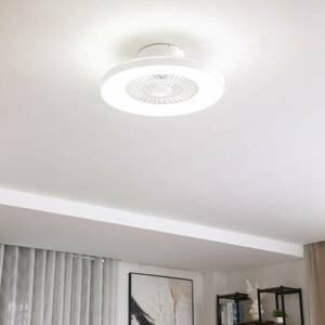 Lindby Smart LED mennyezeti ventilátor Paavo, fehér, csendes, Tuya kép