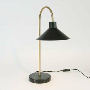 Oktavia asztali lámpa, fekete/arany színű, magasság 58 cm, márvány kép