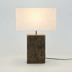 Montecristo asztali lámpa, fa színű/bézs, magasság 59 cm, fa kép