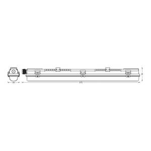 LEDVANCE Submarine PCR 60 G13 G13 T8 840 7 W nedvességálló lámpatest kép