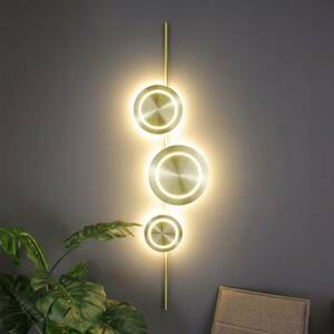 LED fali lámpa Planetárium, arany színű, magasság 120 cm, 3 lámpás. kép