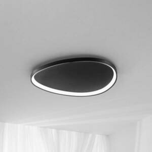 Klapton LED fali lámpa, fekete, Ø 85 cm, alumínium, CCT kép