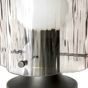 GUBI Seine asztali lámpa, antik sárgaréz, füstölt szürke üveg kép