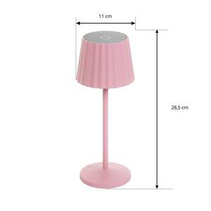 Lindby LED-es újratölthető asztali lámpa Esali, rózsaszín, 2 darabos szett kép