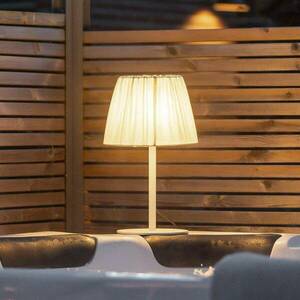PR Home Agnar kültéri asztali lámpa, fehér / bézs, 57 cm kép