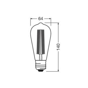 Edison izzó ST64 LED kép