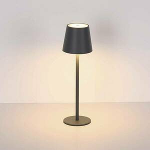 LED-es újratölthető asztali lámpa Vannie, fekete, magasság 36 cm, CCT kép