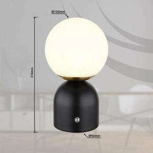 Julsy LED-es újratölthető asztali lámpa, fekete, magasság 21 cm, fém, CCT kép