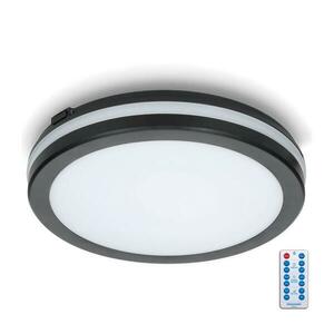 LED Fürdőszobai mennyezeti lámpa érzékelővel LED/18W/230V átm. 30 cm fekete + távirányító kép