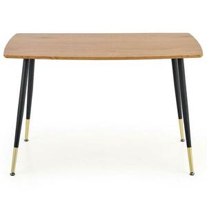 Asztal Tripolis 120x70 Mdf/Acél – Tölgy Aranysárga/Fekete/Aranysárga kép