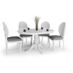 Asztal William 90/124 Mdf/Faipari – Fehér kép