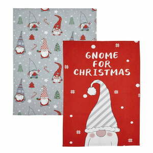 Karácsonyi mintás pamut konyharuha szett 2 db-os 50x70 cm Gnomes – Catherine Lansfield kép