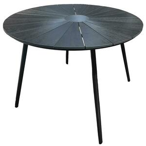 Parker kerek kerti asztal fekete polifa lappal 120 cm kép
