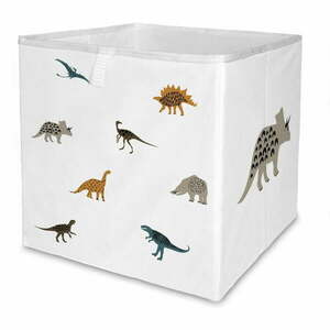 Fehér textil játéktároló doboz 32x32x32 cm Dino Friends – Butter Kings kép