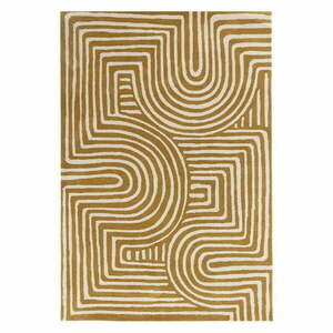 Okkersárga gyapjú szőnyeg 120x170 cm Reef – Asiatic Carpets kép