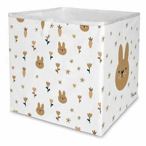 Fehér textil játéktároló doboz 32x32x32 cm Sweet Bunnies – Butter Kings kép