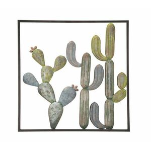 Kaktuszos fali dekoráció, fekete kerettel, zöld - ARIZONA - Butopêa kép