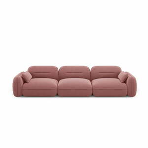 Rózsaszín bársony kanapé 320 cm Audrey – Interieurs 86 kép