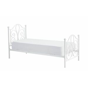 Egyszemélyes ágy, fém kerettel, fehér, 90 cm - CERES - Butopêa kép