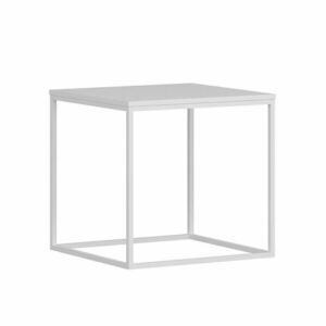 Lerakóasztal, fehér, fém kerettel - SEUL - Butopêa kép
