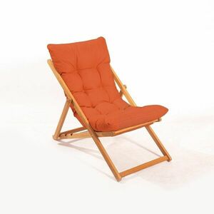 Összecsukható kerti szék, narancssárga párnával - OMBRE - Butopêa kép