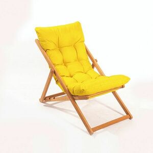 Összecsukható kerti szék, sárga párnával - OMBRE - Butopêa kép
