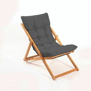 Összecsukható kerti szék, sötétszürke párnával - OMBRE - Butopêa kép