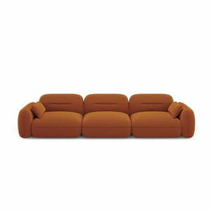 Narancssárga bársony kanapé 320 cm Audrey – Interieurs 86 kép