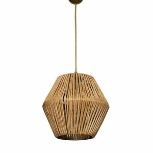 Mennyezeti lámpa, fém és bambusz utánzatú búrával - NID - Butopêa kép