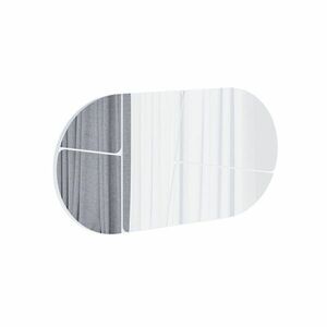 Fali tükör ovális, fehér, kerettel, 40 cm - OVALE - Butopêa kép