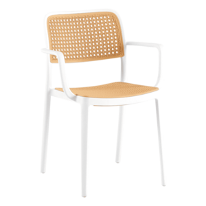 Rakásolható szék, fehér/bézs, RAVID TYP 2 kép