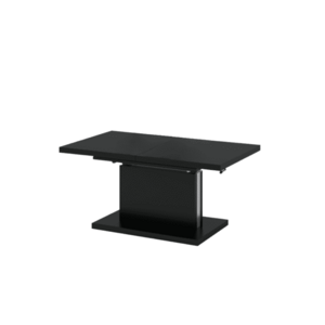 Kihúzható étkező/dohányzóasztal, fekete matt, 120-200x70 cm, ARTON kép