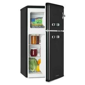 Klarstein Irene, kombinált hűtőszekrény, 61 liter hűtőszekrény, 24 liter fagyasztó, retro, piros kép