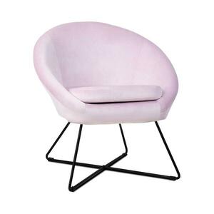 Besoa Emily, kárpitozott szék, hab belső rész, poliészter felület, bársony, acél, rózsaszín kép