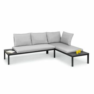 Blumfeldt Cartagena, kanapé, 2 személyes kanapé asztallal, acél, poliészter kép
