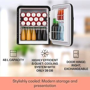 Klarstein Audrey Mini, retro hűtőszekrény, 48 liter, 2 szint, F energiahatékonysági osztály kép