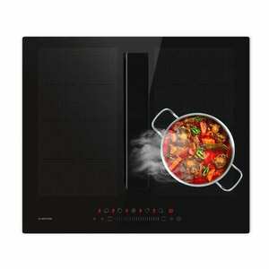 Klarstein Chef-Fusion Down Air System, indukciós tűzhely + DownAir páraelszívó, 60 cm, 600 m³/h EEC A kép
