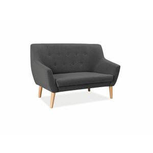 Kétszemélyes kanapé sötétszürke/bükk, AMBER kép