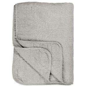 IB Laursen Fehér pamut takaró szürke csíkokkal 130x180 cm kép