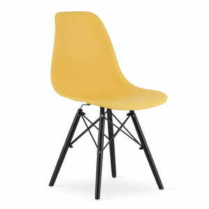 YORK OSAKA mustár szék fekete lábakkal kép