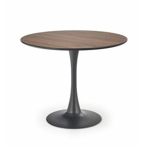 ECLIPSE fekete étkezőasztal diófa lappal 90x90 kép