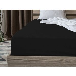 Jersey EXCLUSIVE fekete lepedő 180x200 cm Grammsúly (rost sűrűség): Lux (190 g/m2) kép